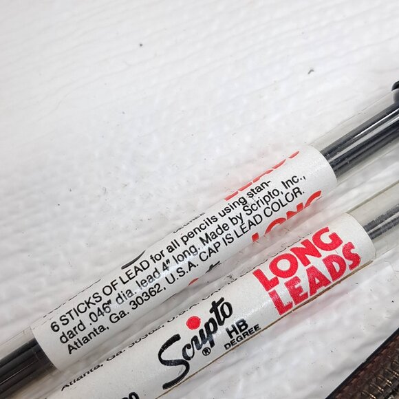 Vintage Scripto Classic Mechanical Pencil Translucent gray Clear w/ long leads - Picture 9 of 10